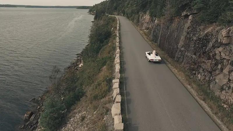 a car driving